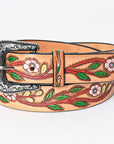 American Darling ADBLF158-L Beautifully Hand Tooled Genuine American Leather Belt Men and Women