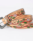 American Darling ADBLF158-L Beautifully Hand Tooled Genuine American Leather Belt Men and Women