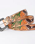 American Darling ADBLF160-L Beautifully Hand Tooled Genuine American Leather Belt Men and Women