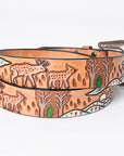 American Darling ADBLF163-L Beautifully Hand Tooled Genuine American Leather Belt Men and Women