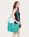 American Darling Hand Tooled Genuine Leather Women Bag Western Handbag Purse