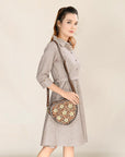 American Darling ADBGA425 Hand Tooled Genuine Leather Women Bag Western Handbag Purse