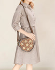 American Darling Canteen Hand Tooled Genuine Leather Women Bag Western Canteen Handbag Purse |