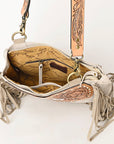 American Darling Hand Tooled Genuine Leather Women Bag Western Handbag Purse