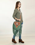 American Darling Hand Tooled Genuine Leather Women Bag Western Handbag Purse