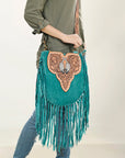 American Darling Hand Tooled Genuine Leather Women Bag Western Handbag Purse