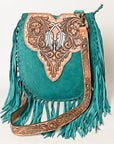 American Darling Hand Tooled Genuine Leather Women Bag Western Handbag Purse