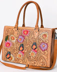 American Darling Briefcase Hand Tooled Genuine Leather Women Bag Western Handbag Purse