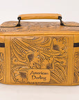 American Darling Jewelry Case Hand Tooled Genuine Leather Women Bag Western Handbag Purse