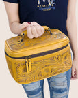 American Darling Jewelry Case Hand Tooled Genuine Leather Women Bag Western Handbag Purse