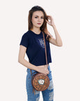 American Darling ADBG1270 Hand Tooled Genuine Leather Women Bag Western Handbag Purse