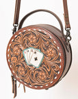 American Darling ADBG1270 Hand Tooled Genuine Leather Women Bag Western Handbag Purse