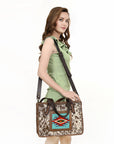 American Darling ADBG1278 Tote Saddle Blanket Hair On Genuine Leather women bag western handbag purse