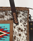 American Darling ADBG1278 Tote Saddle Blanket Hair On Genuine Leather women bag western handbag purse