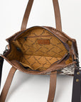 American Darling ADBG1278 Tote Saddle Blanket Hair On Genuine Leather women bag western handbag purse