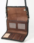 American Darling Adbg1281 Wallet Hand Tooled Genuine Leather Women Bag Western Handbag Purse
