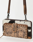 American Darling Hand Tooled Hair On Genuine Leather women bag western handbag purse