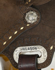 HILASON Western Horse Flex Tree Trail Barrel Racing Genuine American Leather Saddle