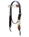 Hand-Carved Leather Western Headstall And Breast Collar Set For Training And Showing