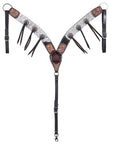 Hand-Carved Leather Western Headstall And Breast Collar Set For Training And Showing