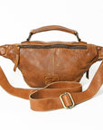 Never Mind Nmbgm148A Fanny Pack Vintage Handmade Genuine Cowhide Leather Women Bag Western Handbag Purse