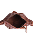 Never Mind Nmbgm148E Fanny Pack Vintage Handmade Genuine Cowhide Leather Women Bag Western Handbag Purse