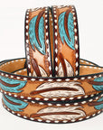 American Darling ADBLF249-L Beautifully Hand Tooled Genuine American Leather Belt Men and Women