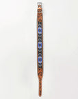 Hilason Western Style Heavy Duty Beaded American Leather Pet Dog Collar