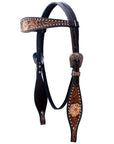 Comfytack Horse Floral Hand Painted Genuine Leather Breast Collar Headstall