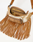 American Darling Adbg1297 Cross Body I Hand Tooled Hair-On Genuine Leather Women Bag Western Handbag Purse