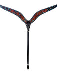 Hand-Carved Leather Western Headstall And Breast Collar Set For Training And Showing