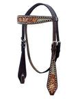 Hand-Carved Leather Western Headstall And Breast Collar Set For Training And Showing