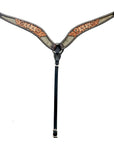 Hand-Carved Leather Western Headstall And Breast Collar Set For Training And Showing