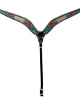 HILASON Western Horse Headstall & Breast Collar American Leather Floral Carving