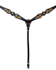 Hand-Carved Leather Western Headstall And Breast Collar Set For Training And Showing