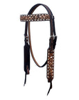 Hand-Carved Leather Western Headstall And Breast Collar Set For Training And Showing