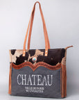 OHLAY WEEKENDER Upcycled Wool Embossed Genuine Leather women bag western handbag purse
