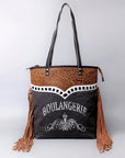 OHLAY OHV125 HOBO Upcycled Canvas Embossed Genuine Leather women bag western handbag purse