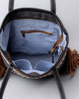 OHLAY OHV125 HOBO Upcycled Canvas Embossed Genuine Leather women bag western handbag purse