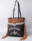 OHLAY OHV125 HOBO Upcycled Canvas Embossed Genuine Leather women bag western handbag purse