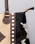 OHLAY OHV128 HOBO Upcycled Canvas Hair-on Genuine Leather women bag western handbag purse