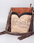 OHLAY OHV129 HOBO Upcycled Canvas Genuine Leather women bag western handbag purse
