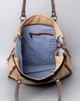 OHLAY OHV130 HOBO Upcycled Canvas Embossed Hair-on Genuine Leather women bag western handbag purse