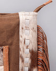 OHLAY OHV131 HOBO Upcycled Canvas Hair-on Genuine Leather women bag western handbag purse