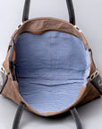 OHLAY OHV132 HOBO Upcycled Canvas Hair-on Genuine Leather women bag western handbag purse