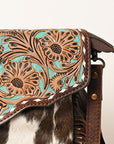 Ohlay Bags OHG112 Envelope Hand Tooled Hair-On Genuine Leather Women Bag Western Handbag Purse