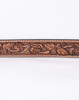 COMFYTACK Western Genuine Leather Belt for Men Women Cowboy Cowgirl Handmade Unisex Full Grain Heavy Duty Floral Tooled Belt