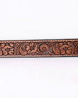 COMFYTACK Western Genuine Leather Belt for Men Women Cowboy Cowgirl Handmade Unisex Full Grain Heavy Duty Floral Tooled Belt