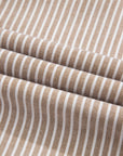 Stripe Flutter Sleeve Buttoned V-Neck Maxi Dress