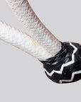 Hilason Western Horse Noseband Genuine Leather Rein With Bosal Set White / Black